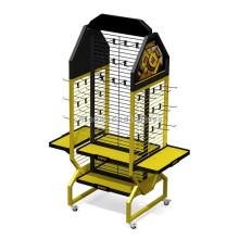 Kommerzielle Geschäfte Boden Standing Wire Shelving Drahtgitter Metall Bewegliche Trockenwaren Snack Display Rack